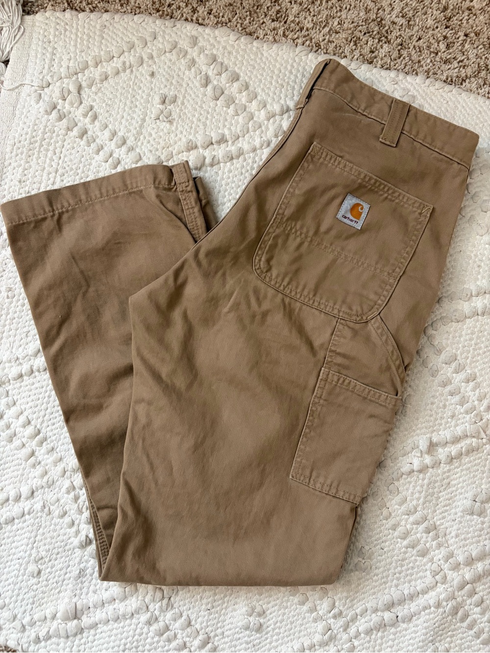 Carhartt Men's Khaki Utility Pants with Extra Pockets - Picture 2 of 6